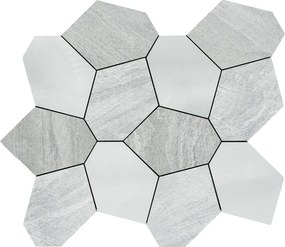 Zelfklevende Mozaïektegels Metaal | Polygoon Zilver | 30×26,2 cm | Keuken, Bad &amp; WC