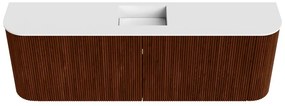 Mondiaz Joya 125cm toiletmeubel ronding links/rechts ruby met wastafel faye midden zonder kraangat talc