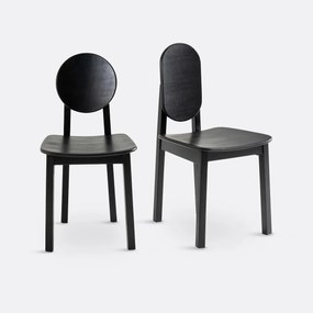 Set van 2 stoelen in essenhout , Tribal