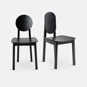 Set van 2 stoelen in essenhout , Tribal