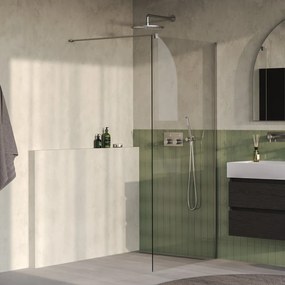 Brauer Oblivion inloopdouche helder glas 100cm RVS geborsteld PVD