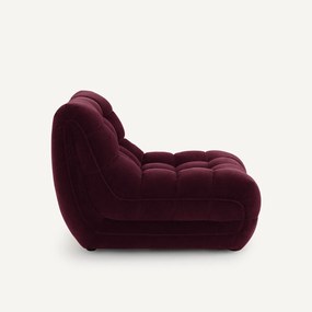 Modulaire gecapitonneerde fauteuil, fluweel, JUD