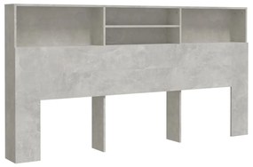 vidaXL Hoofdbordkast 200x19x103,5 cm betongrijs