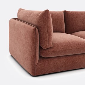 Modulaire 3-zitsbank in gemêleerd polyester, Malo