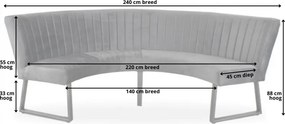 Eetkamerbank - Amsterdam - stof Element lichtgroen 11 - geschikt voor tafel 150 cm