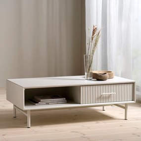 Salontafel Greige Met Opbergruimte - 120 X 60cm.
