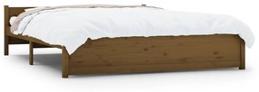 vidaXL Bedframe massief hout honingbruin 150x200 cm 5FT King Size