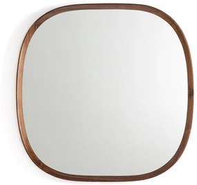 Spiegel in massief notenhout, organische vorm, H80cm, Orion