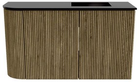 Mondiaz Joya 70cm toiletmeubel ronding links dusk met wastafel faye rechts 1 kraangat urban
