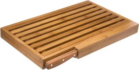 5Five Broodsnijplank + Mes 44x27 cm - Keukenplank - Kruimelopvang - Inclusief Broodmes