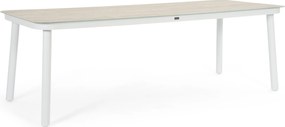 Dining Tuintafel rechthoekig 220x90 cm Wit Tavona