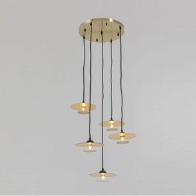 Kare Design Disc Spiral Cinque Design Hanglamp Messing