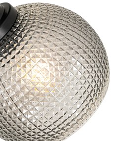 Design Spot / Opbouwspot / Plafondspot zwart met smoke glas - Chico Design E27 rond Binnenverlichting Lamp