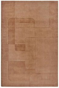 Wollen vloerkleed Charlotte met hoog-laag effect