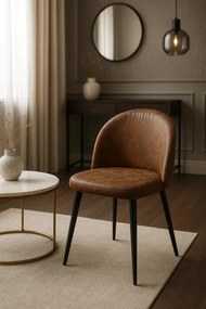 Zwarte vint kunstlederen stoel