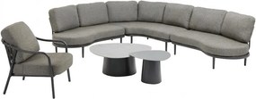 Serenno organische loungeset 6 delig antraciet aluminium