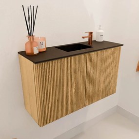 Mondiaz Joya 70cm toiletmeubel oak met wastafel faye midden 1 kraangat urban