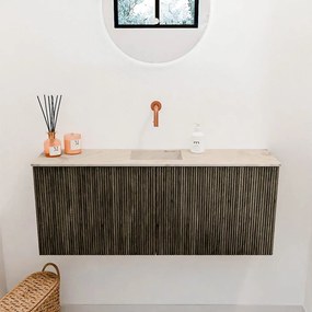 Mondiaz Joya DLux 100cm toiletmeubel shadow met wastafel faye midden zonder kraangat frappe