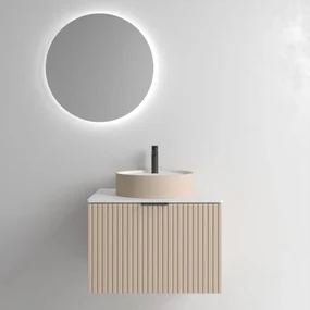 Muebles Raya onderkast ribbelfront 60cm met 1 softclose lade macchiato