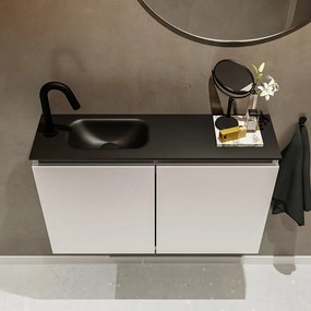 Mondiaz Ture 80cm toiletmeubel linen met wastafel urban links 1 kraangat