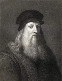 Kunstfotografie Leonardo da Vinci  engraving), English School,, (30 x 40 cm)