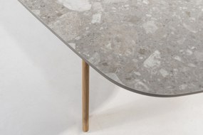 Dining Tuintafel rechthoekig 240 x 103 cm teak Teakhout/keramiek Naturel teak Montana
