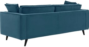Goossens Bank Suite blauw, stof, 4-zits, elegant chic