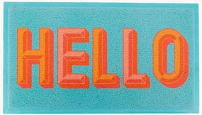 Wasbare deurmat Blue Hello