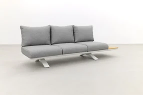 Suns Stockholm loungeset - White/teak - light antraciet