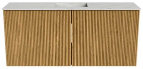 Mondiaz Joya DLux 90cm toiletmeubel oak met wastafel faye midden zonder kraangat opalo