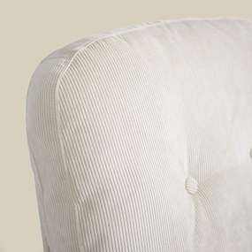 Retro Draaifauteuil Ribstof Creme