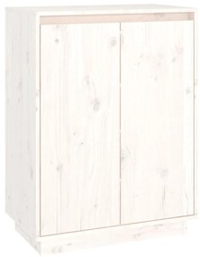 vidaXL Schoenenkast 60x35x80 cm massief grenenhout wit