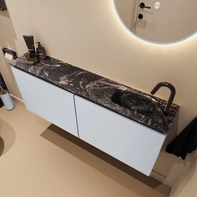 Mondiaz Ture DLux toiletmeubel 120cm clay met wastafel lava rechts met kraangat