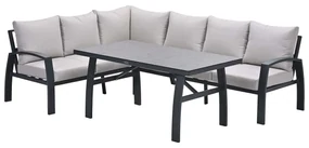 Garden Impressions Cameron lounge dining set 3-delig links - desert sand