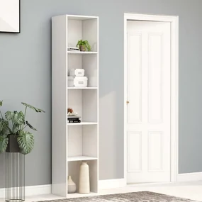 vidaXL Boekenkast 40x30x189 cm spaanplaat hoogglans wit