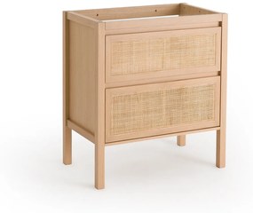 Wastafelmeubel met 2 lades in rotanriet L80 cm, Lumpa