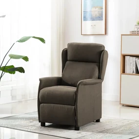 vidaXL Leunstoel stof taupe