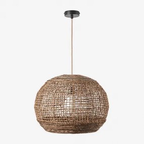 Udane Hangende Buitenplafondlamp Natuurlijk - Zwart & Ø60 Cm - ↑45 Cm Udane - Sklum