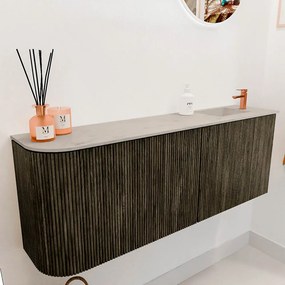 Mondiaz Joya DLux 110cm toiletmeubel ronding links shadow met wastafel faye rechts 1 kraangat opalo