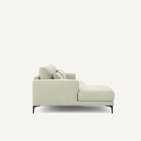 Linkse hoekbank in stonewashed fluweel, Marsile