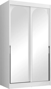 Kledingkast Toledo 130, Zwart, Wit, 216x120x65cm, 129.5 kg, Kledingkast deuren: Schuivend