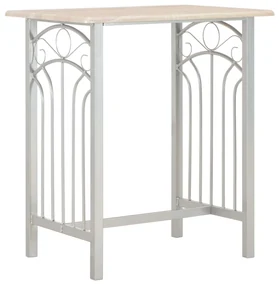 vidaXL 3-delige Barset hout en staal