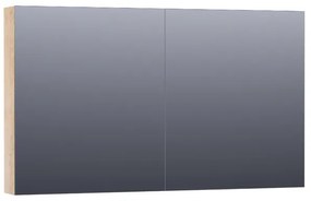 Saniclass Plain Spiegelkast - 120x70x15cm - 2 links/rechtsdraaiende spiegeldeuren - MFC - legno calore SK-PL120LC