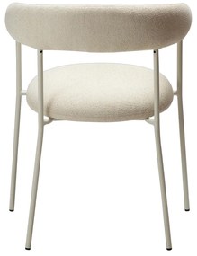 Dan-Form Plenti Eetkamerstoel Met Ronde Rug Wit Boucle