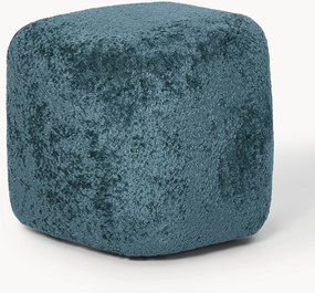 Hoge teddy bouclé poef Wolke