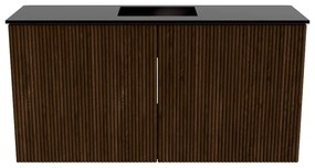 Mondiaz Joya 80cm toiletmeubel walnut met wastafel faye midden zonder kraangat urban