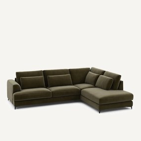 Omvormbare hoekbank rechts, fluweel, Marsile