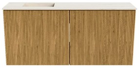 Mondiaz Joya DLux 90cm toiletmeubel oak met wastafel faye links 1 kraangat meli