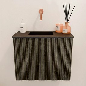 Mondiaz Joya 50cm toiletmeubel shadow met wastafel faye links zonder kraangat urban