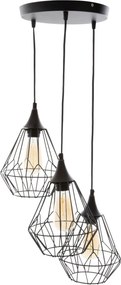 Atmosphera Industriële Hanglamp Kaore - 24x80 cm - Zwart Metaal